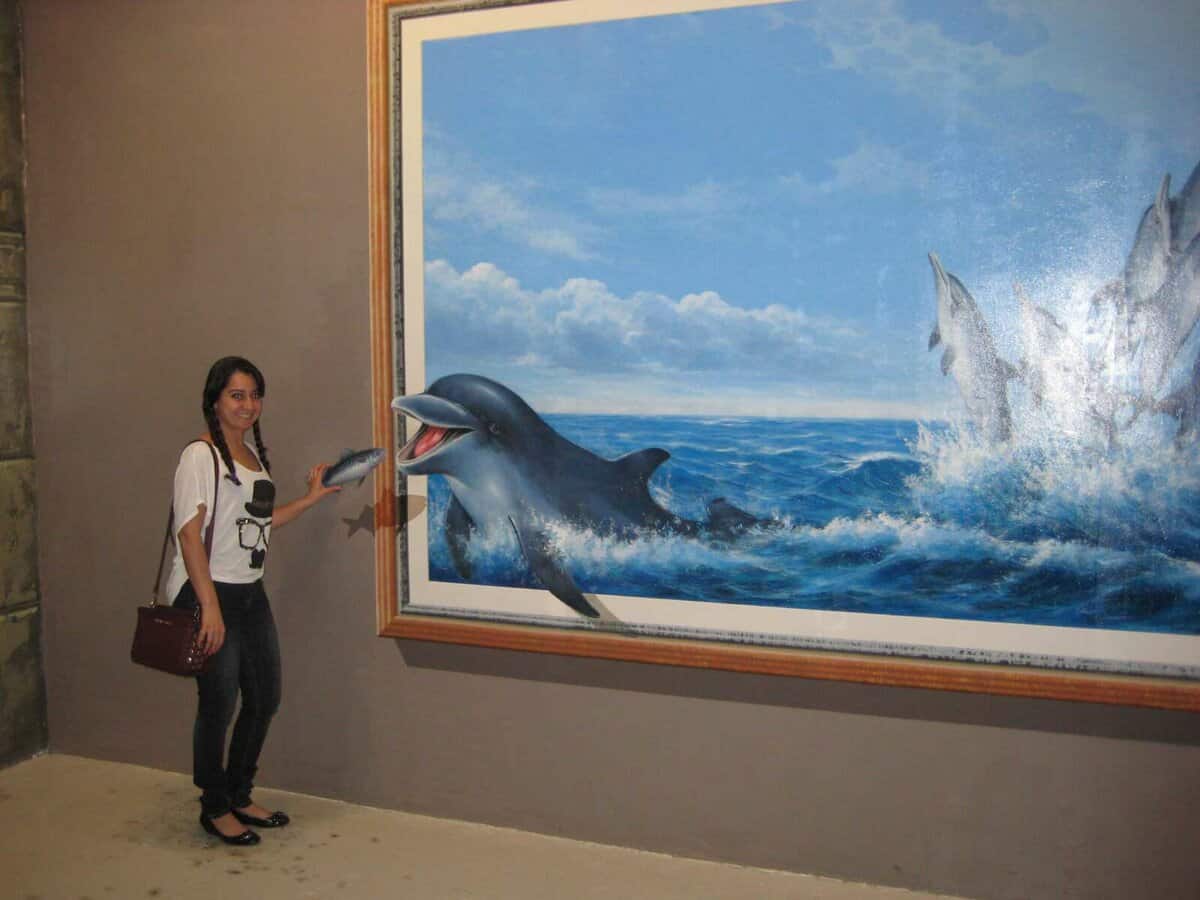 Art In Paradise - Chiang Mai, Thailand. Feeding the dolphins.