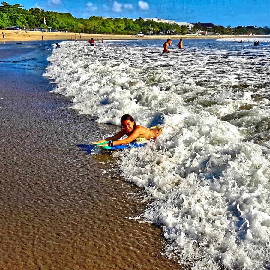 Boogie Boarding in Kuta Beach Best Bali Beaches - Boogie Boarding in Kuta Beach