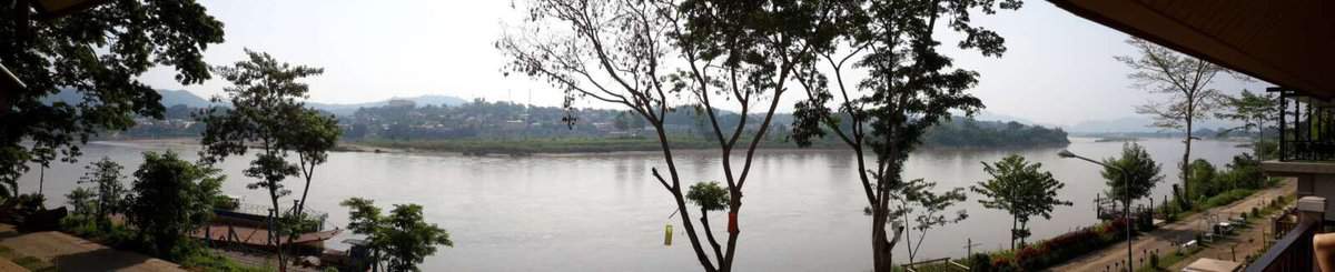 Panoramic of Mekong River from Chiang Khong Side