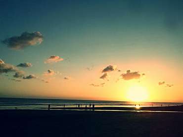 sunset on Seminyak Beach