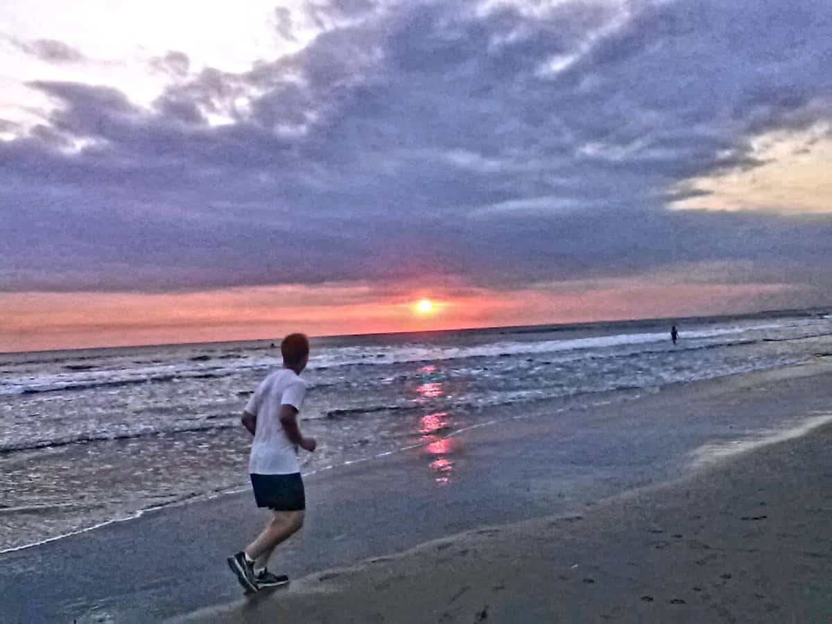 running on Seminyak Beach Best Bali Beach - Seminyak