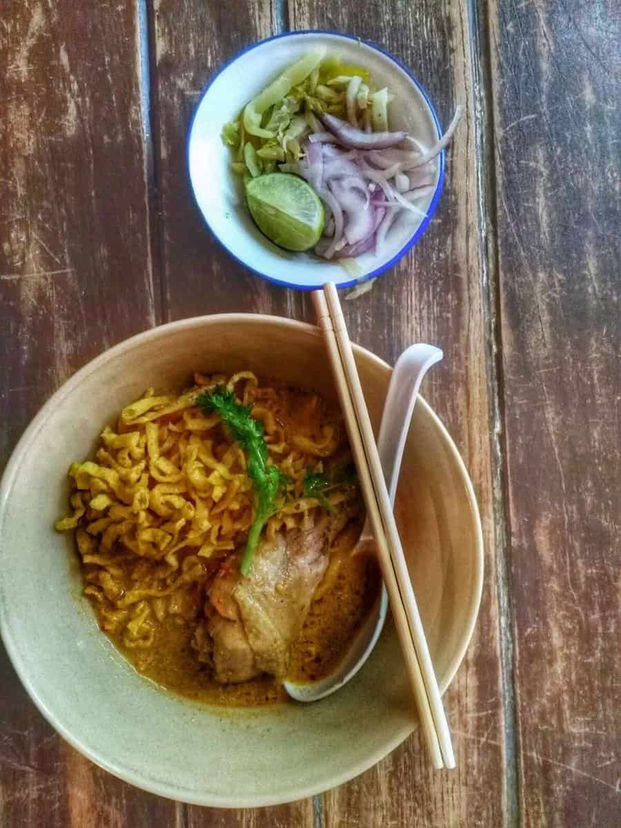 Thai Street Food to eat in Chiang Mai- Khoa Soy