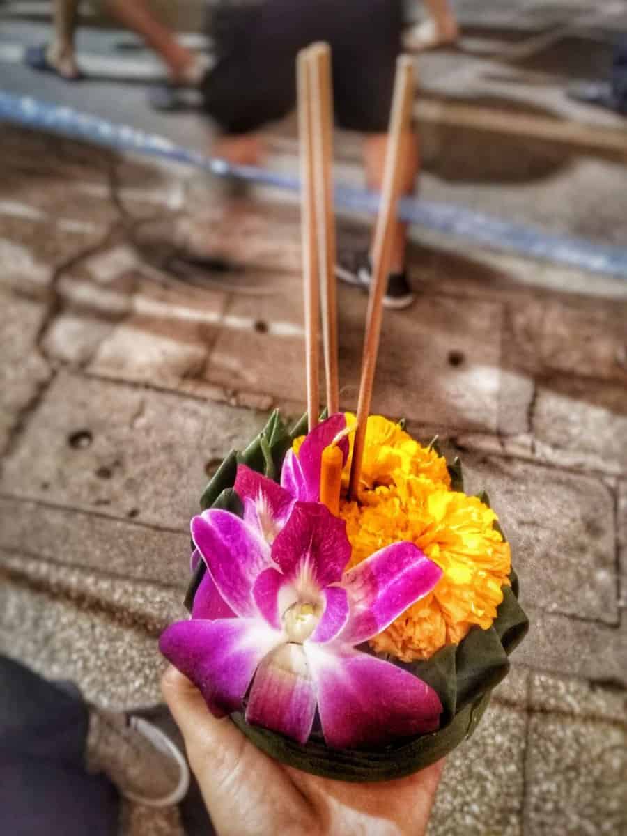 Thai Loy Krathong flower float