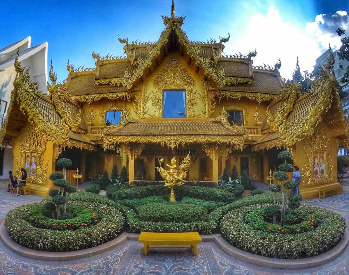 Golden Toilet - The Most Beautiful Toilet at Wat Rong Khun in Chiang Rai, Thailand