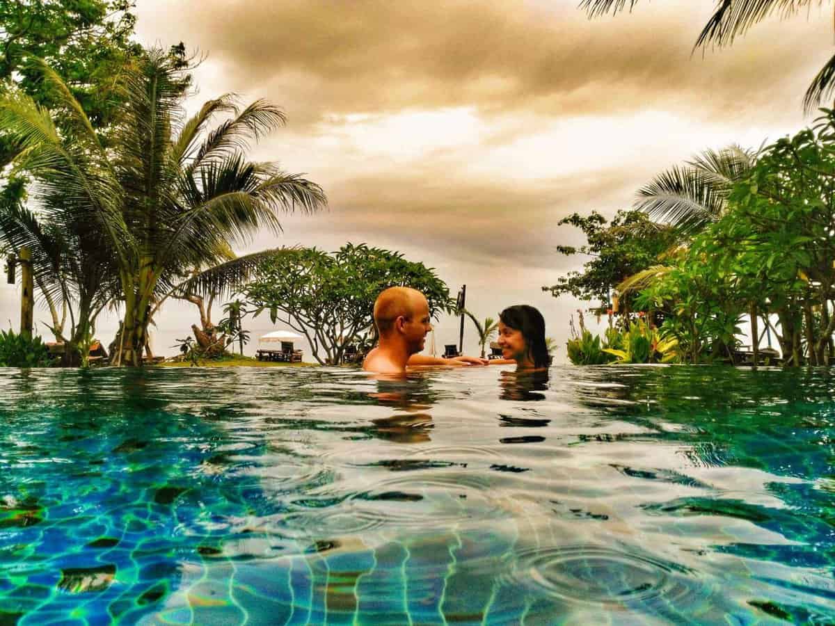 swim time at LaLaanta Hideaway resort- romantic couples getaway in Thailand