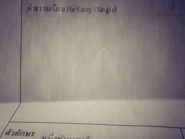 Thai Re-Entry Permit Receipt - Chiang Mai Immigration Process