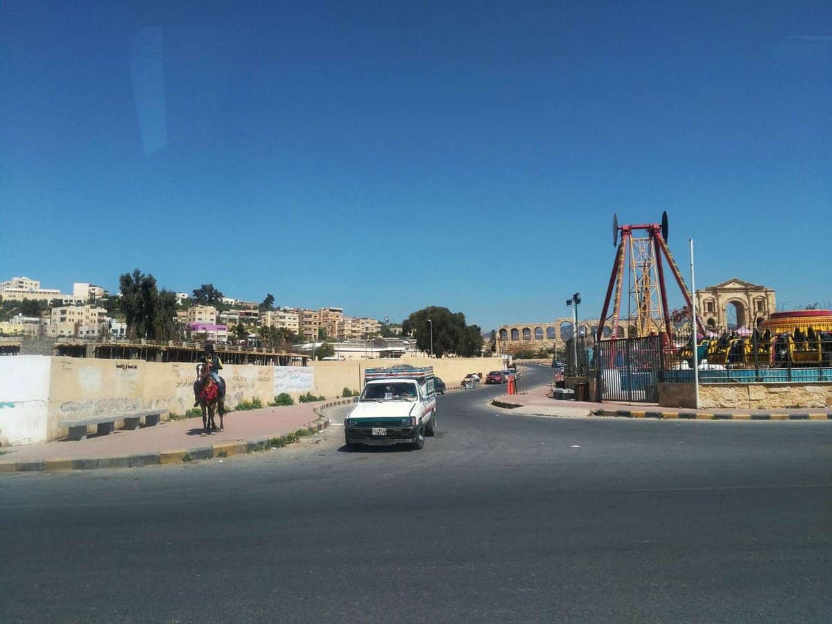 Jordan safe visit - entering Roman Ruins of Jerash near Amman