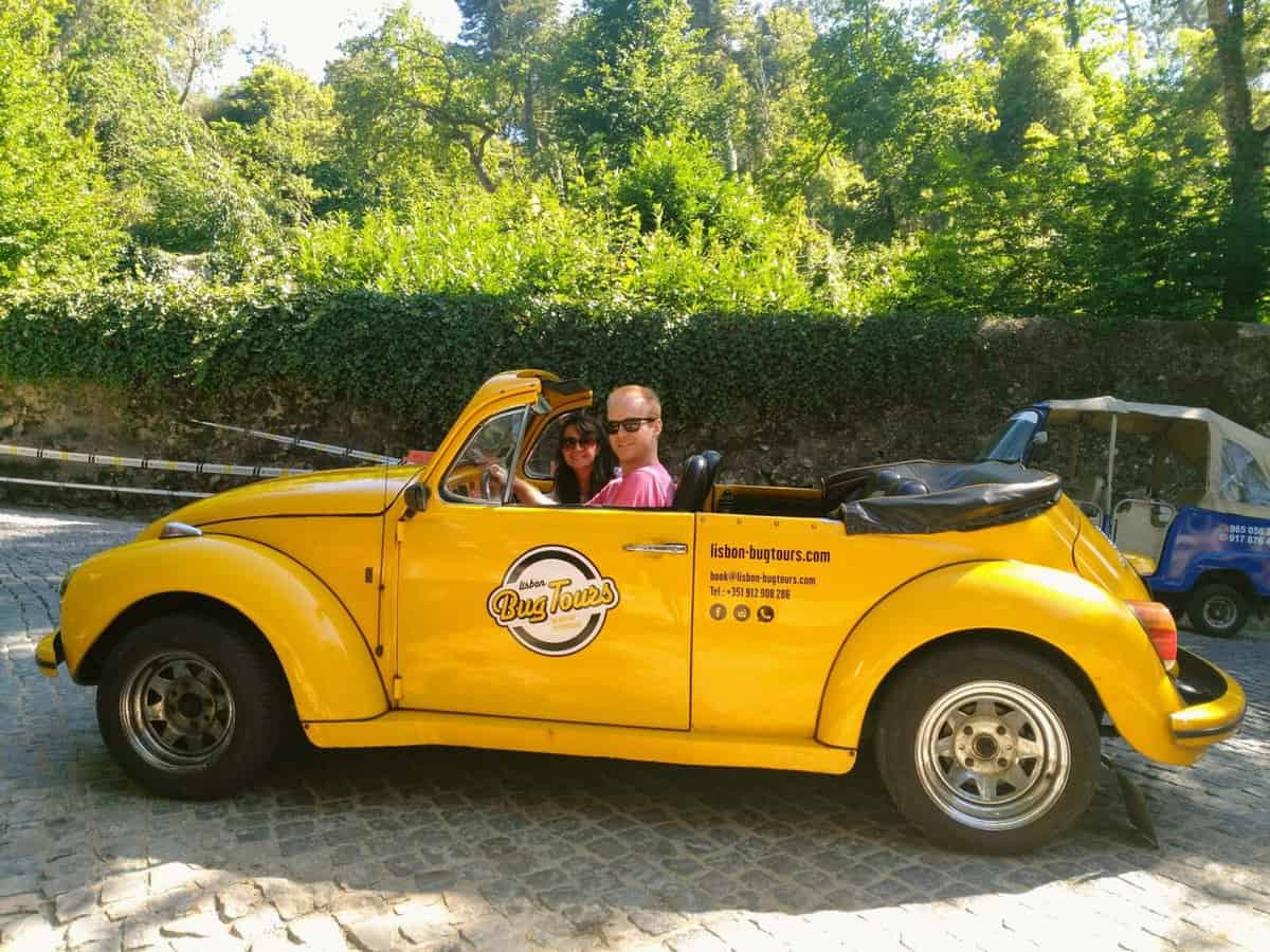 things to do in Sintra Portugal - tour in a convertible VW