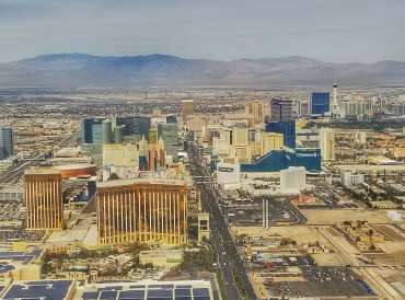 fun things to do in Las Vegas for couples - Aerial view of Strip