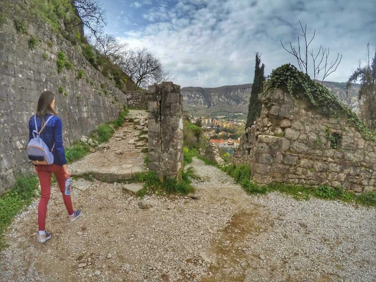 ramparts of St. John Castle in Kotor ramparts of St. John Castle in Kotor