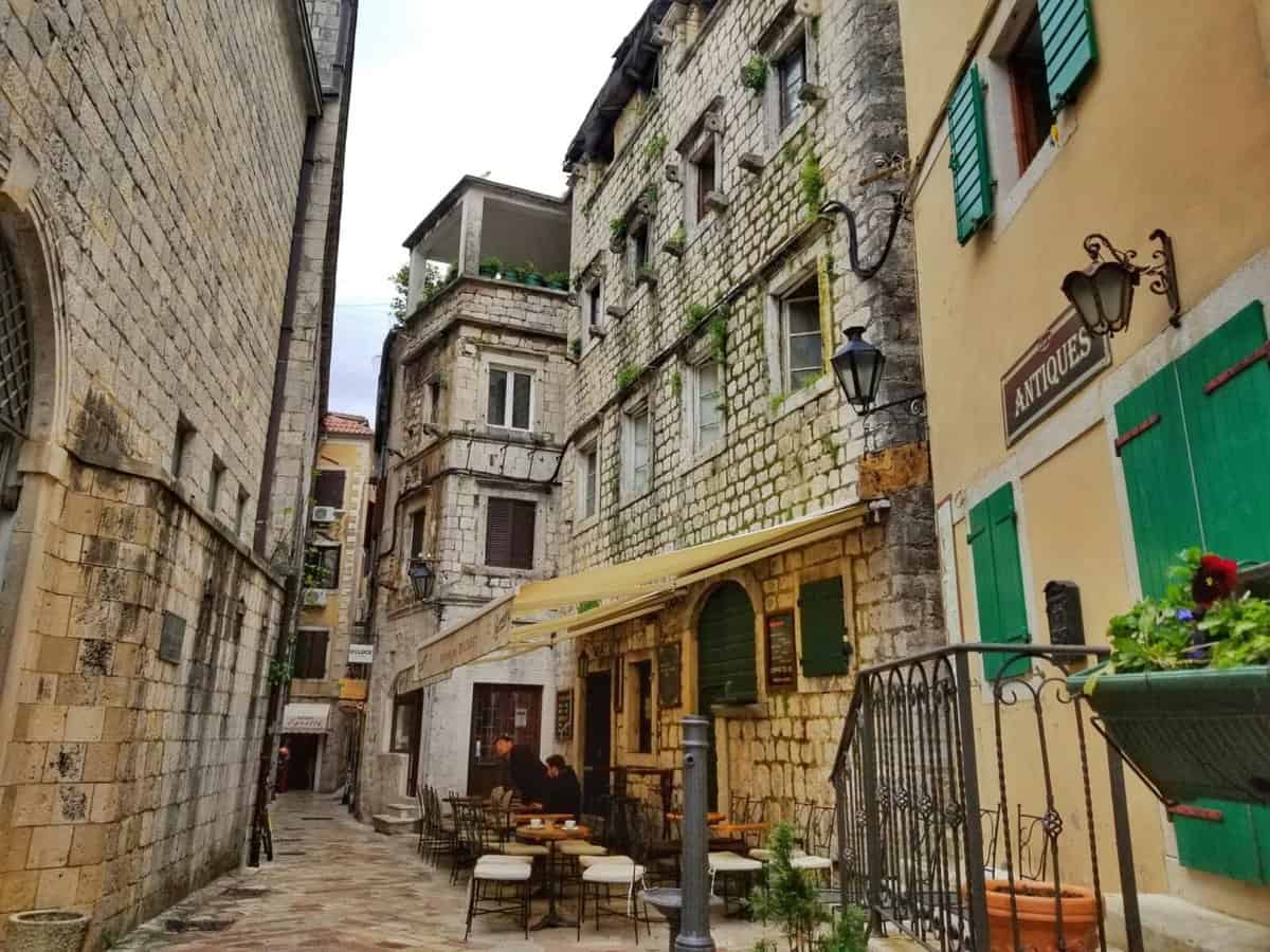 streets of old Kotor town - sightseeing