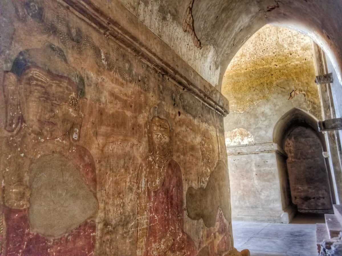 Bagan Temples - Sulamani interior wall artwork
