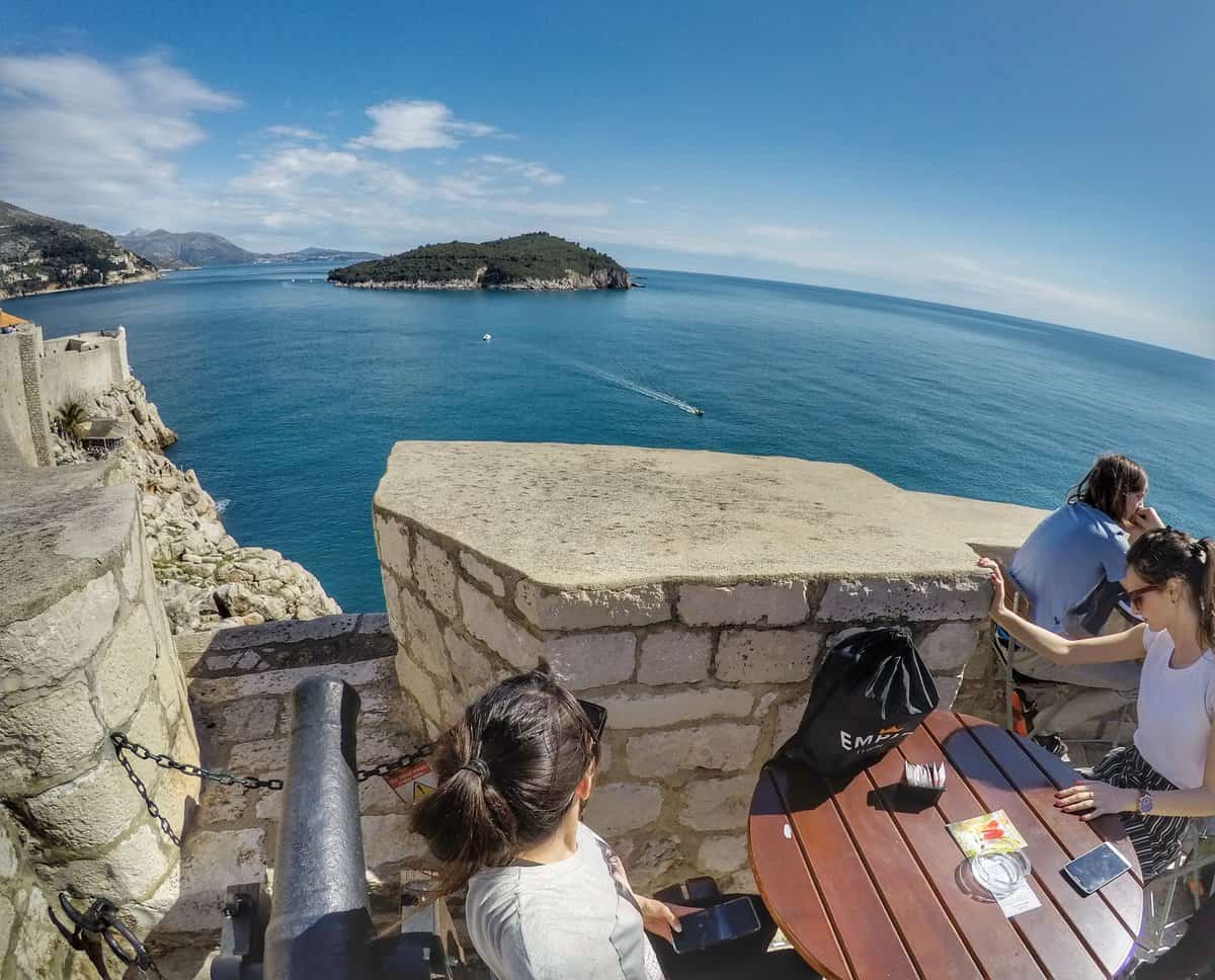 one day in Dubrovnik - Bar on top of City Wall