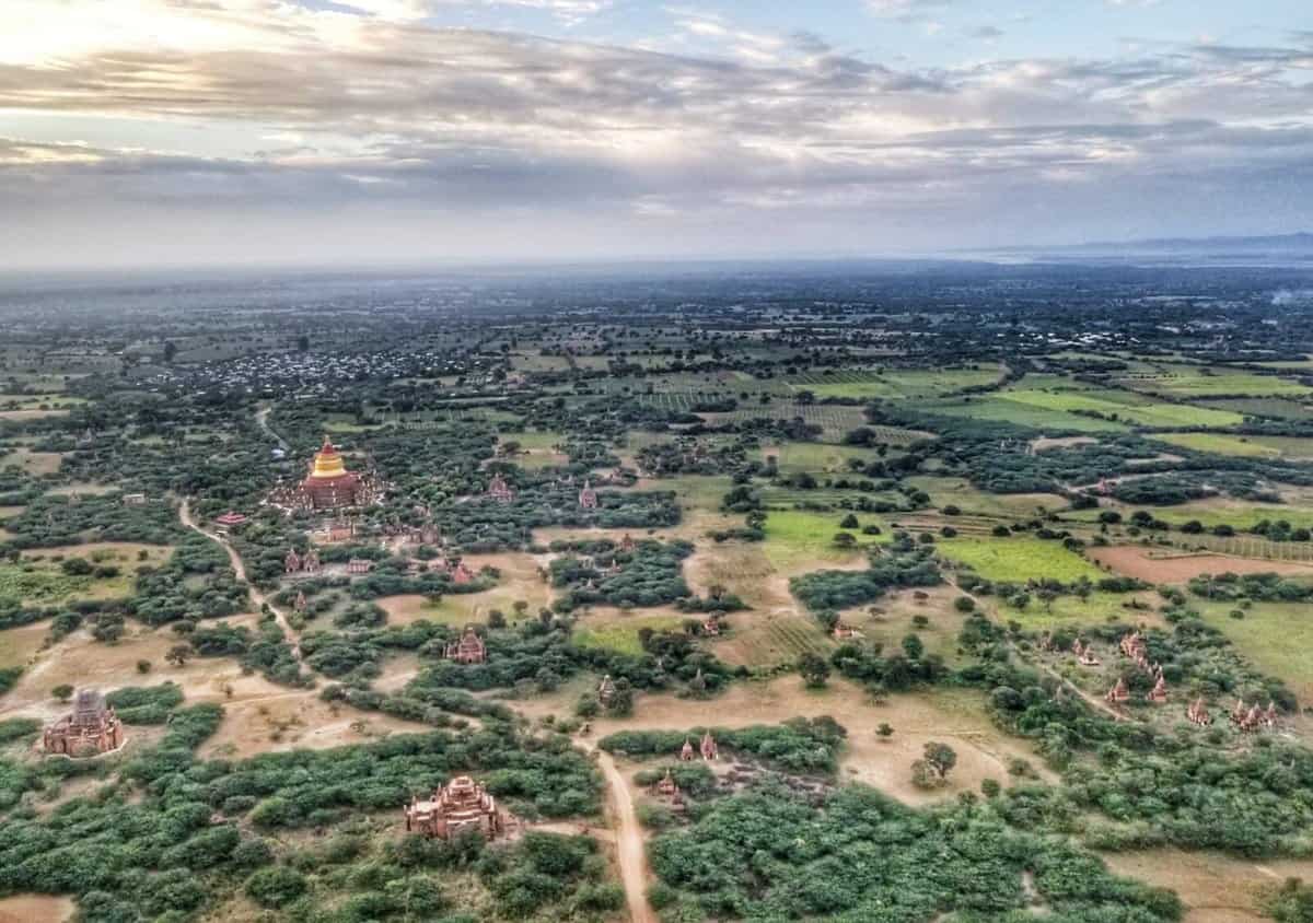 Bagan hot air balloon - view on ride