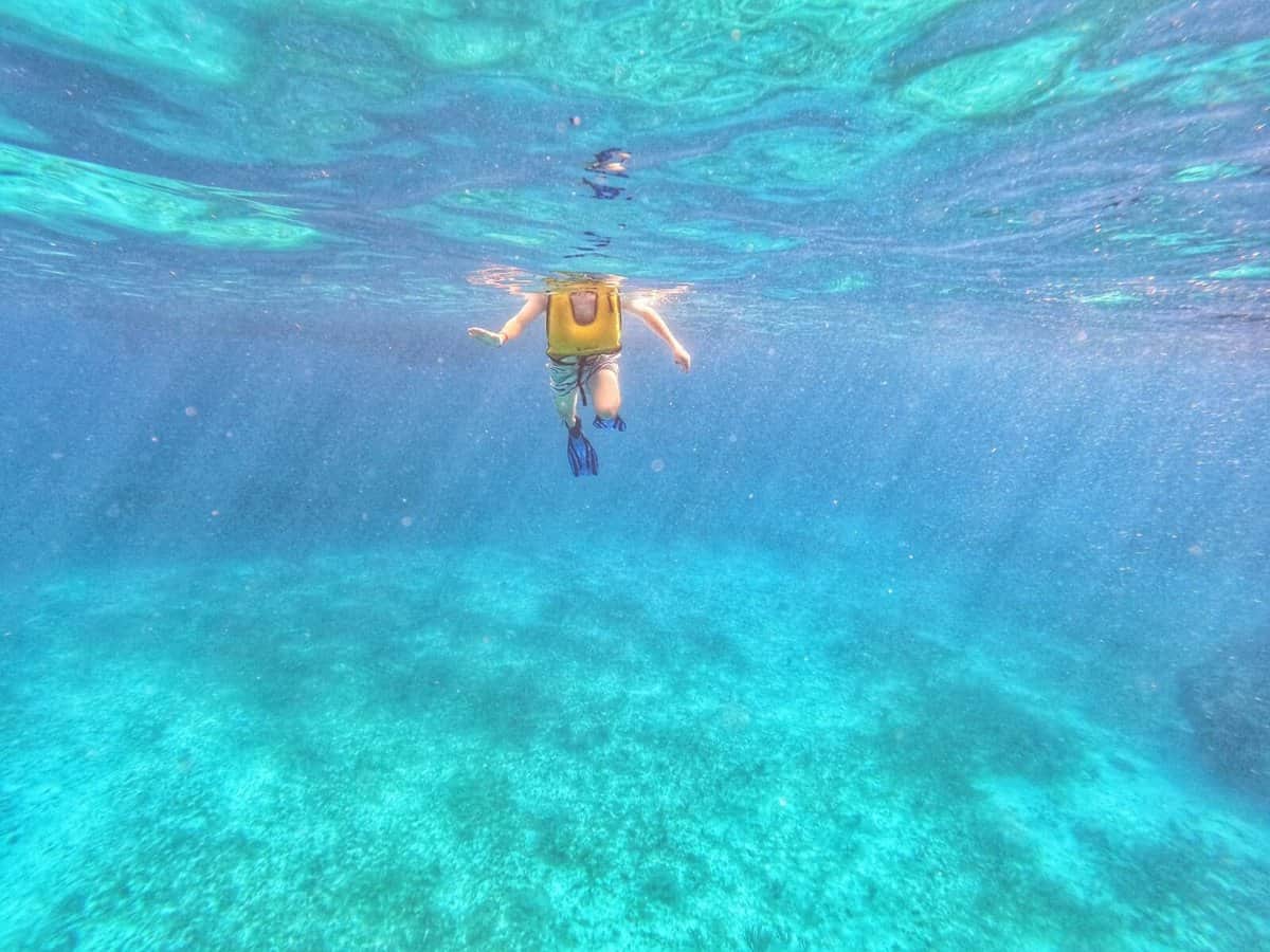 snorkeling underwater Cozumel