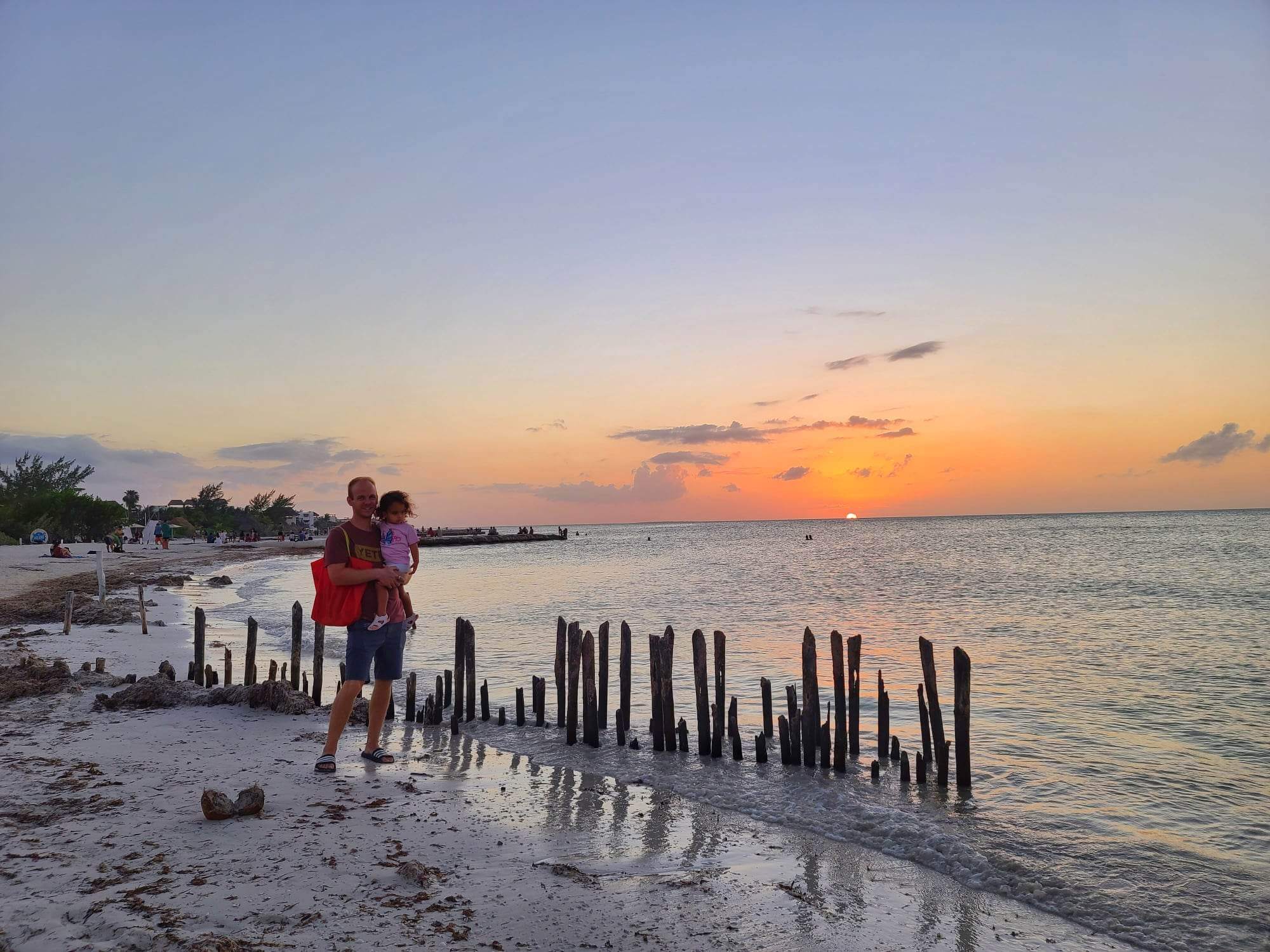 Isla Holbox sunset over water