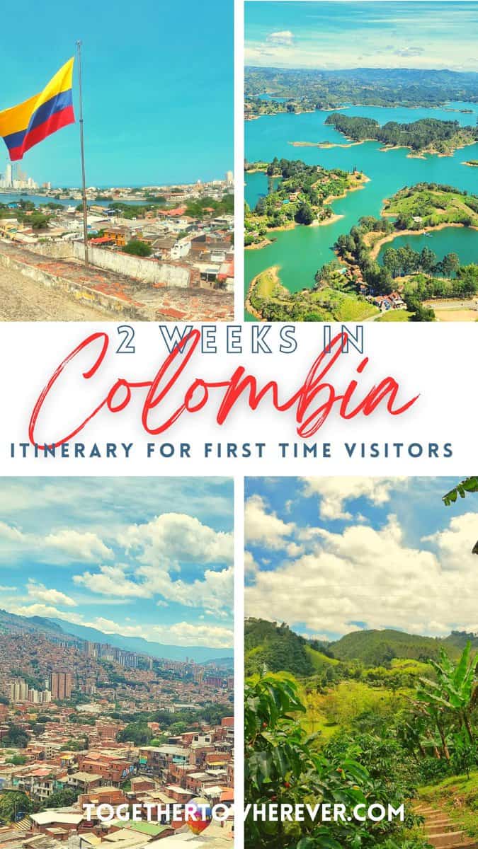 Pin for Pinterest article on 2 week Colombia itinerary