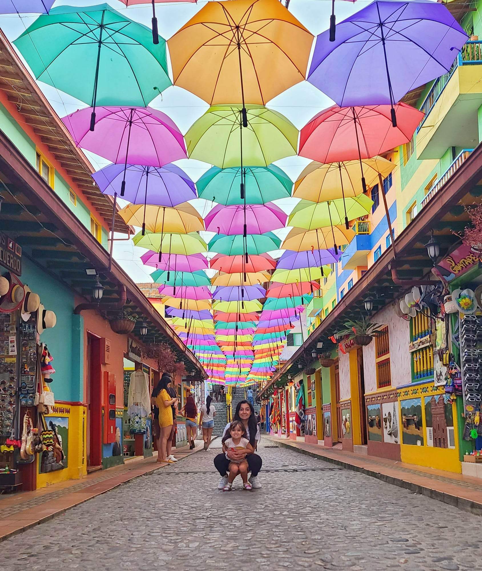 Guatape sightseeing - umbrella street