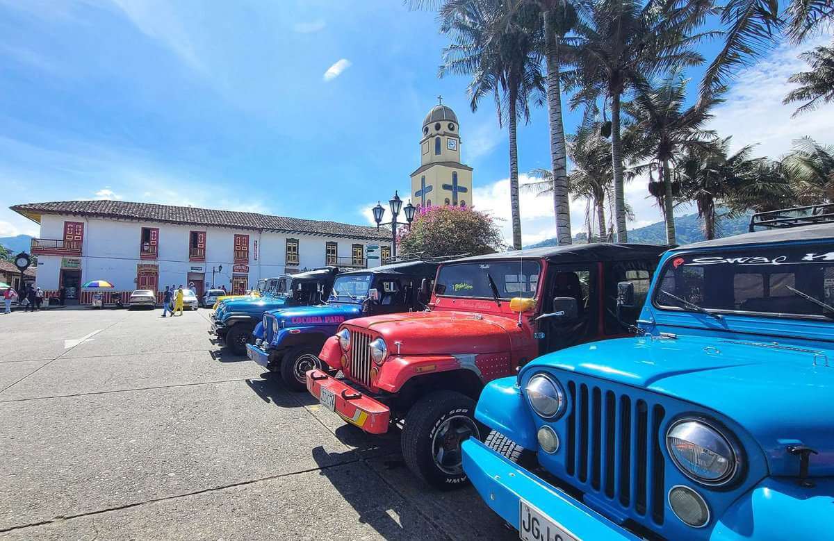 Jeep Willys getting around in Salento Colombia