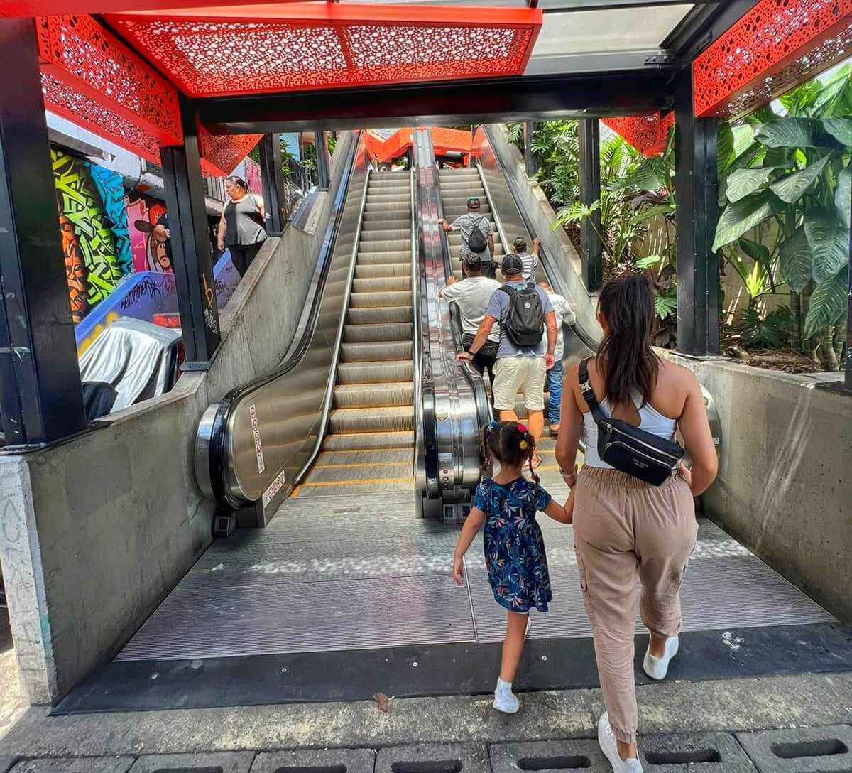 Public escalators - Comuna 13, Medellin