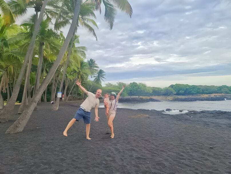 Black Sand Beach Big Island, Hawaii black sand beach in Hawaii