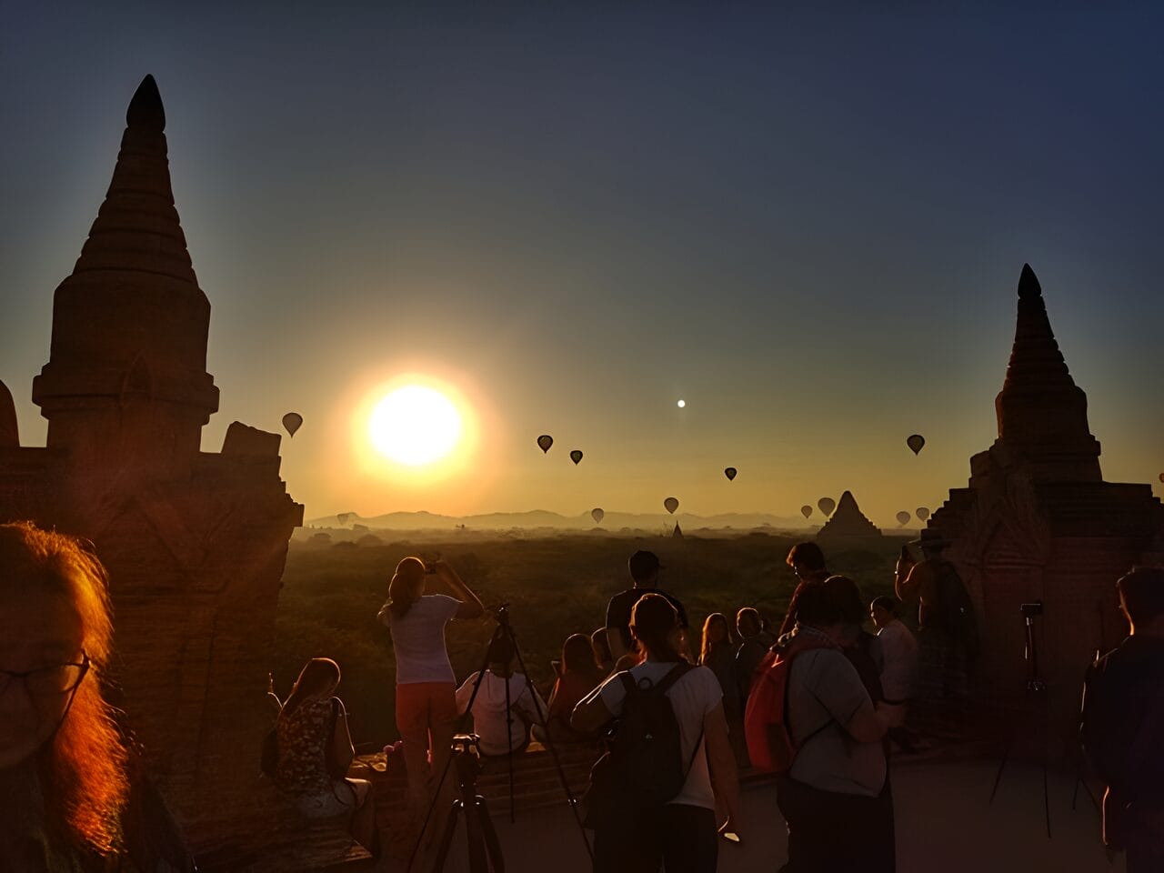 Myanmar Bagan Temples Sunrise View