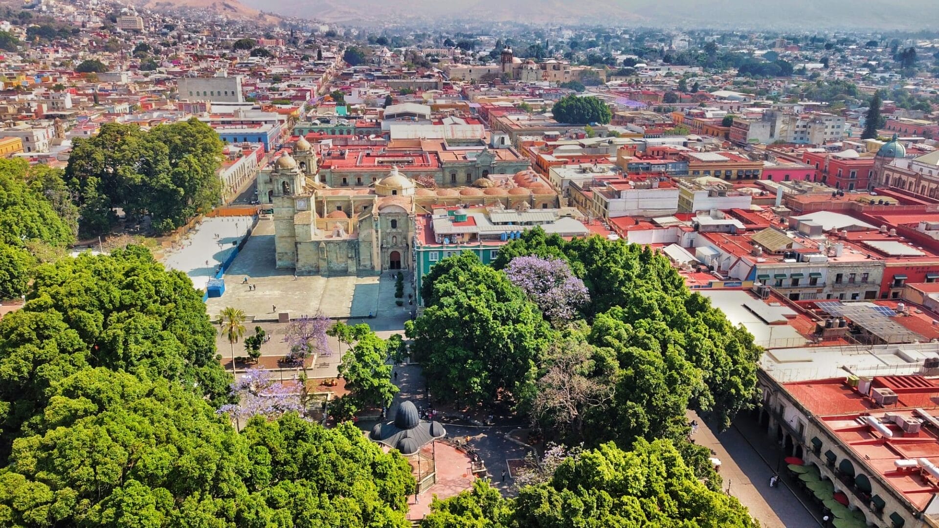 Oaxaca City aerial view
