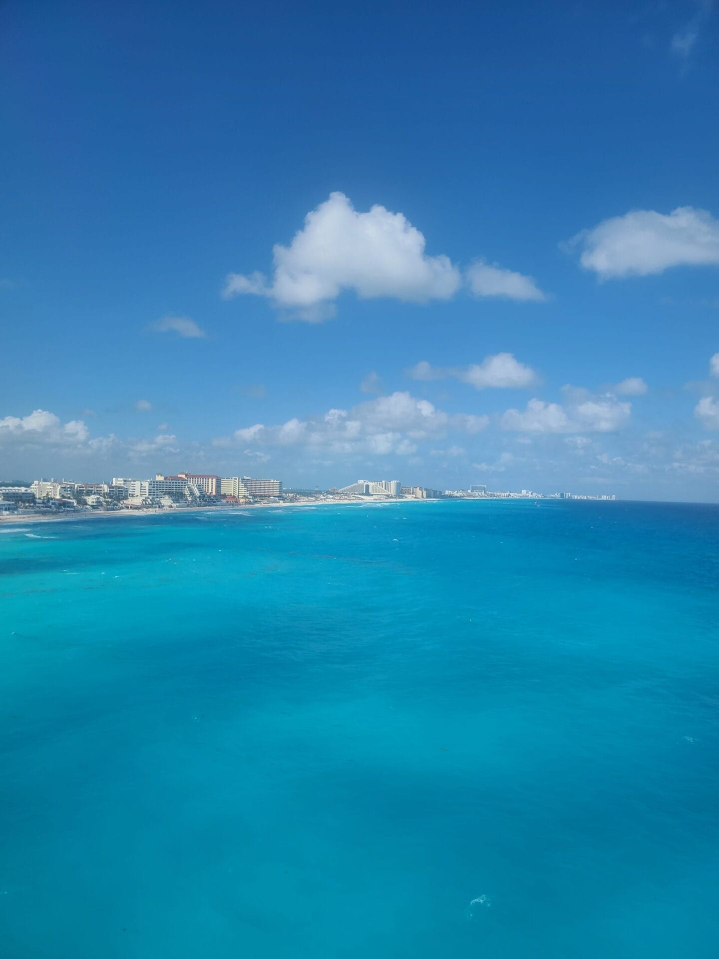 aerial view of Hotel Zone in Cancun
