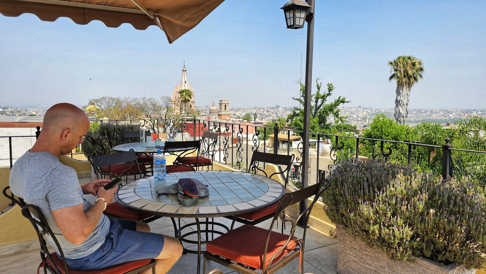 Casa del Tio Hotel rooftop views in SMA