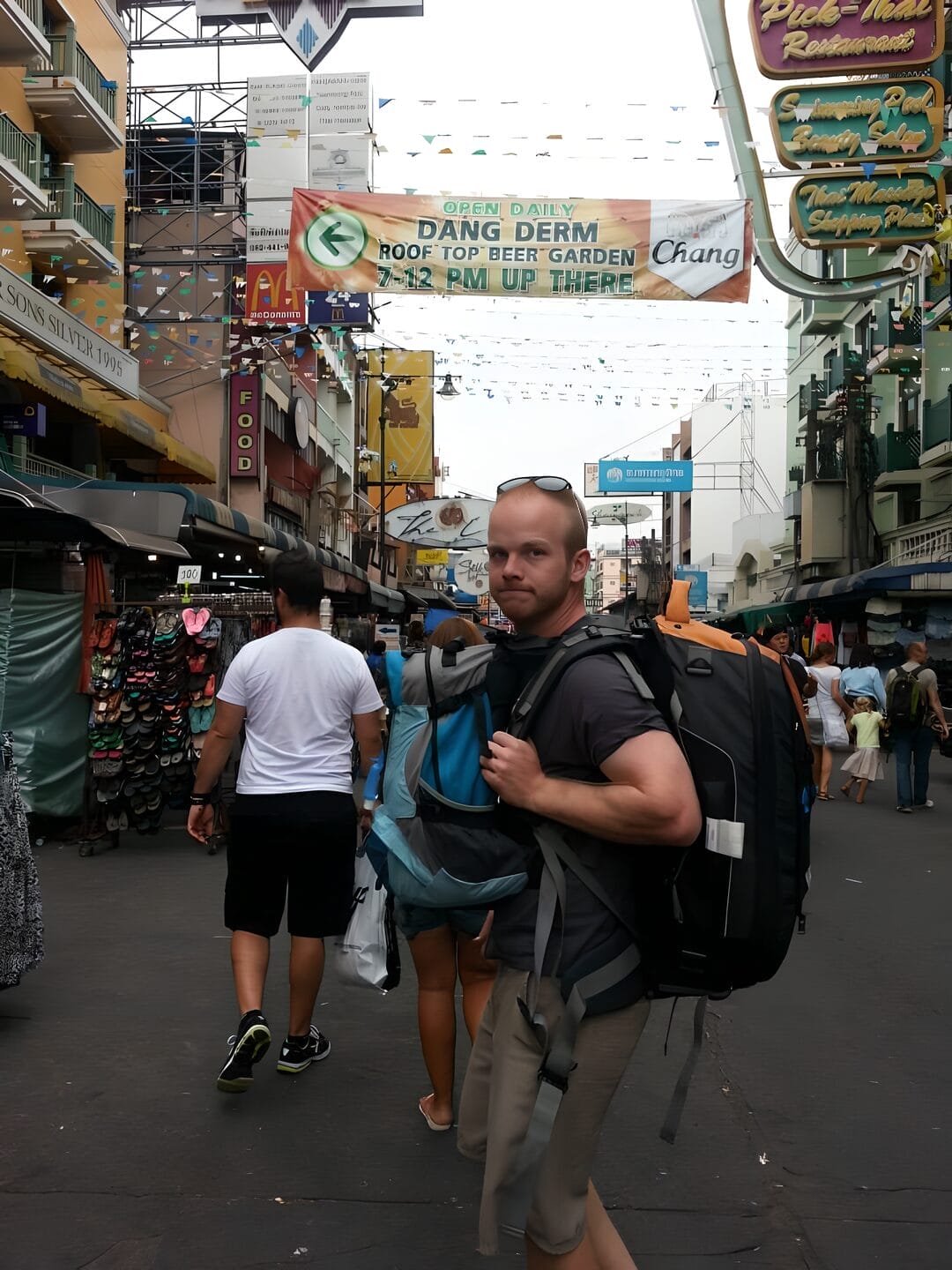 Walking on Khao San Road in Bangkok Thailand
