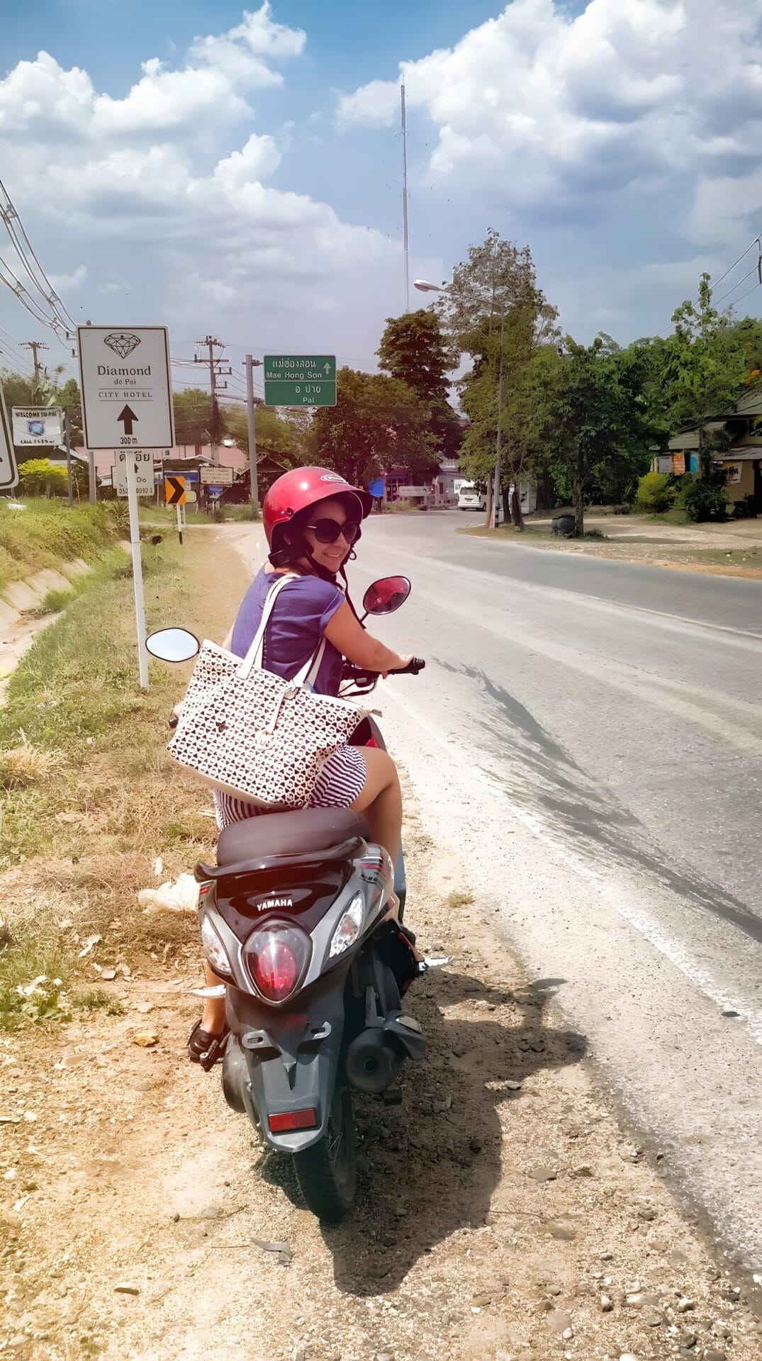 motorbike riding in Pai, Thailand