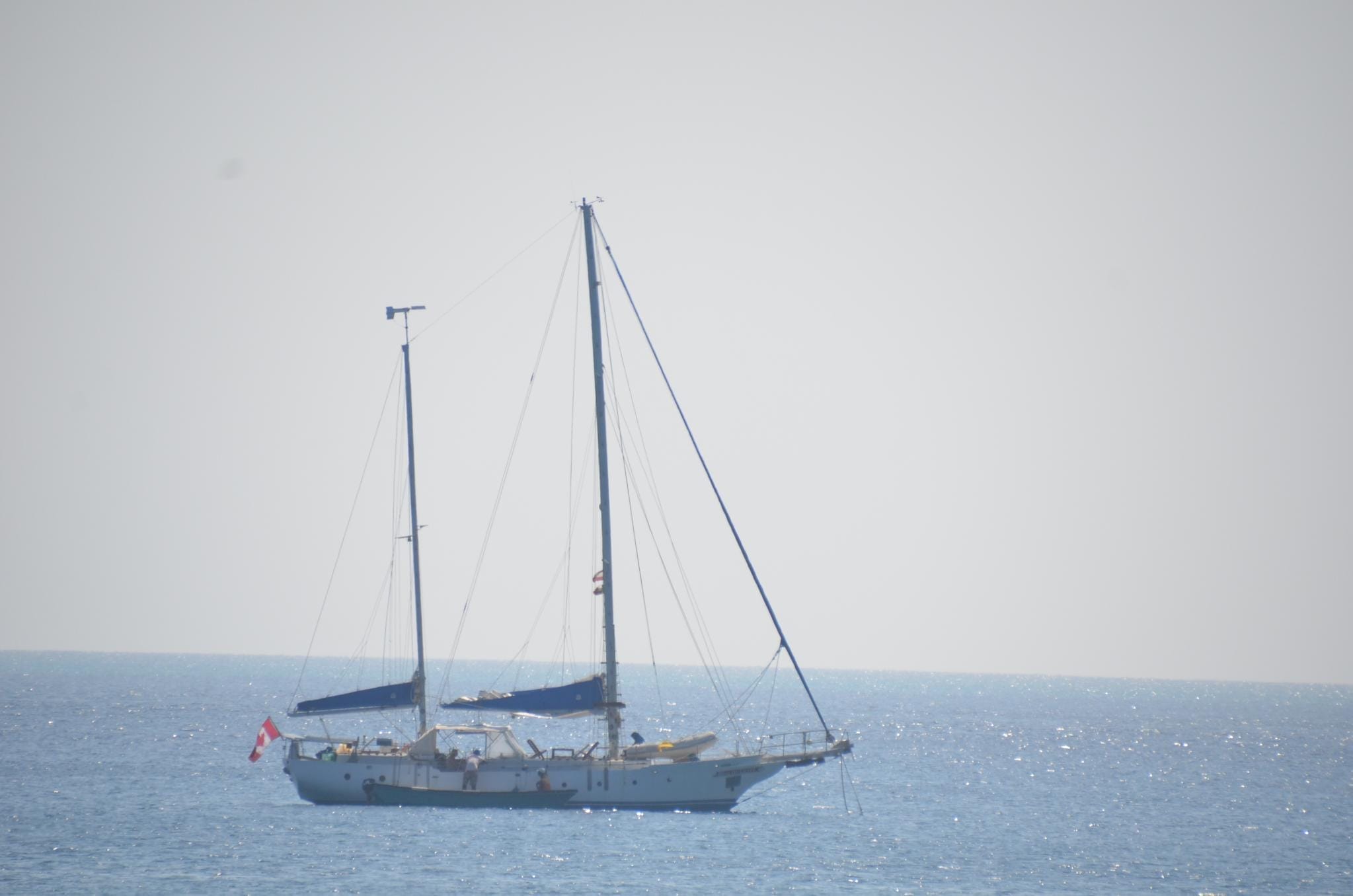 Private sailboat near Rosario Islands