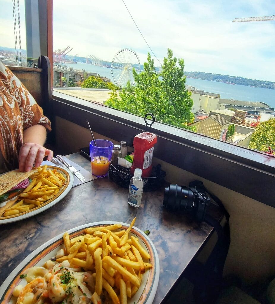Lunch at Pike Place Market with view