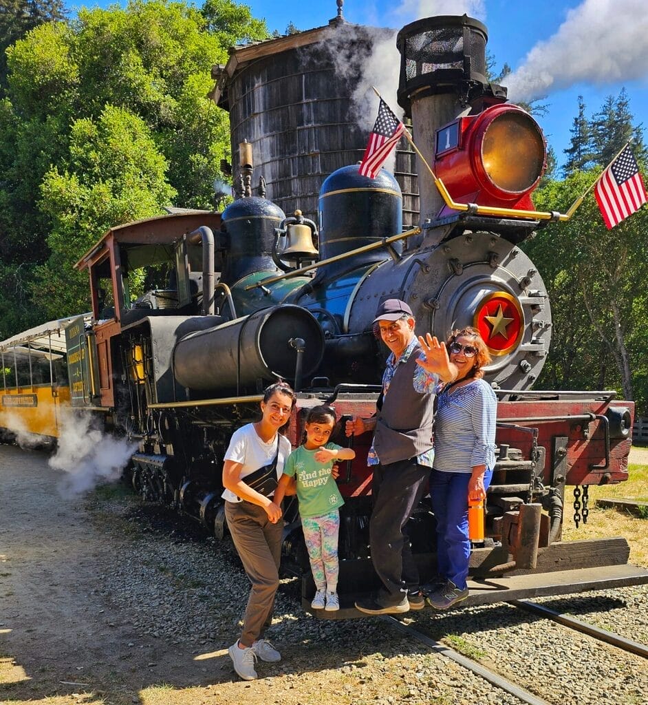 Roaring camp steam train - Redwood Forest Santa Cruz, CA