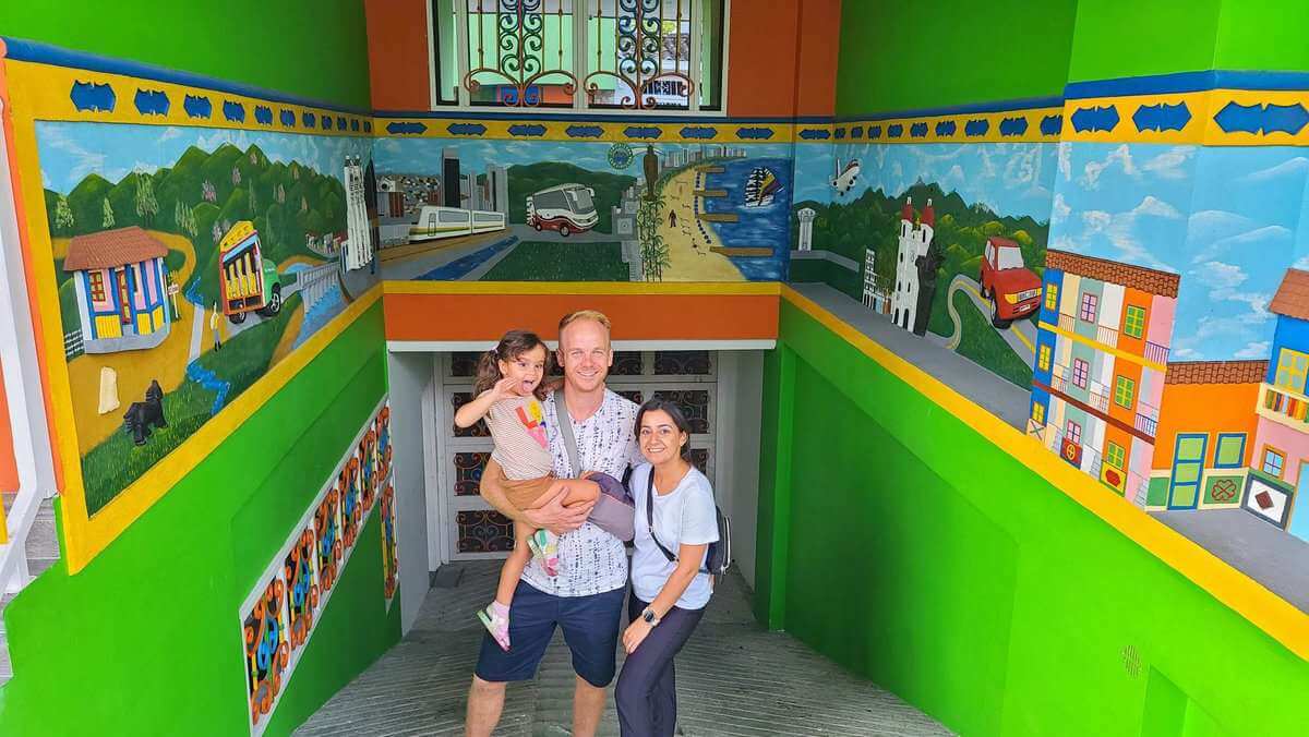 Zocalos of a house in Guatape Colombia