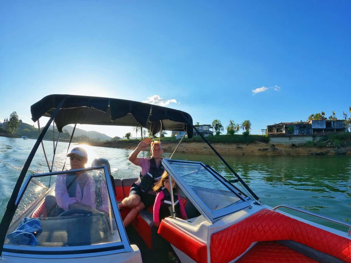 must do in Guatape - take a boat tour of lakes